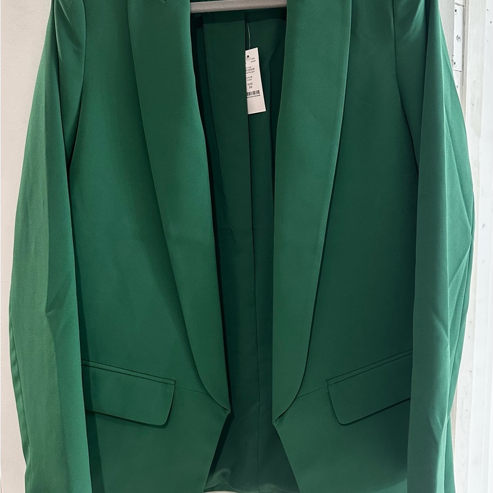 White House Black Market Green Women's Blazer